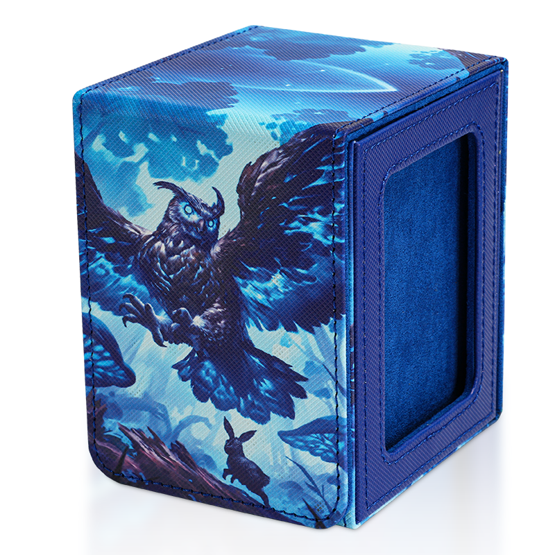 KABINKA PU Leather Card Deck Box with CCG Display Window & Lid Suitable for TCG Trading Cards, PU Case Holds 100+ Double-Sleeved Cards for CCG, TCG Storage Case for Collectors, Display Cover