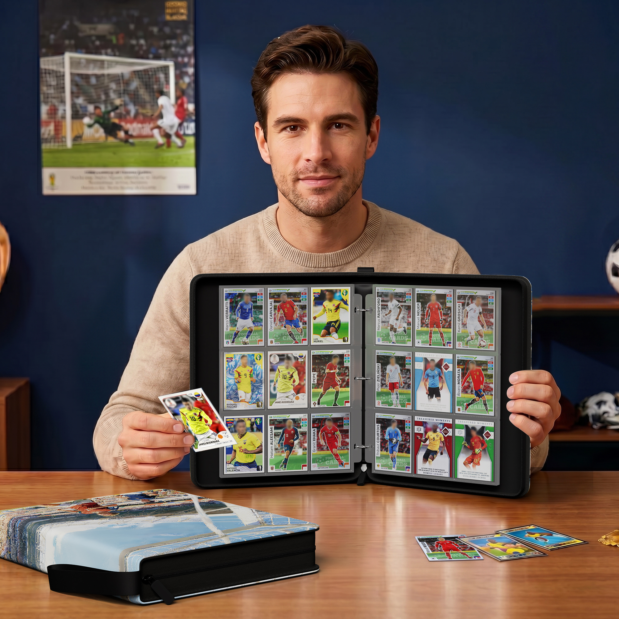 Kabinka 9-Pocket Soccer Card Binder, Holds 900 Trading Cards