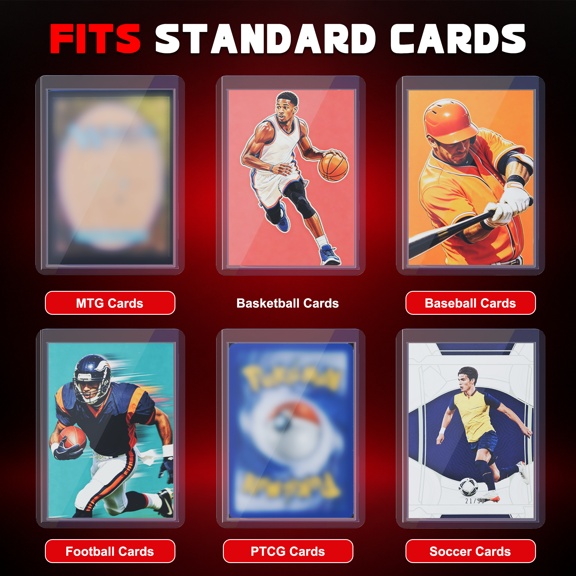 Kabinka 200 Card Sleeves Top Loaders for TradingCards