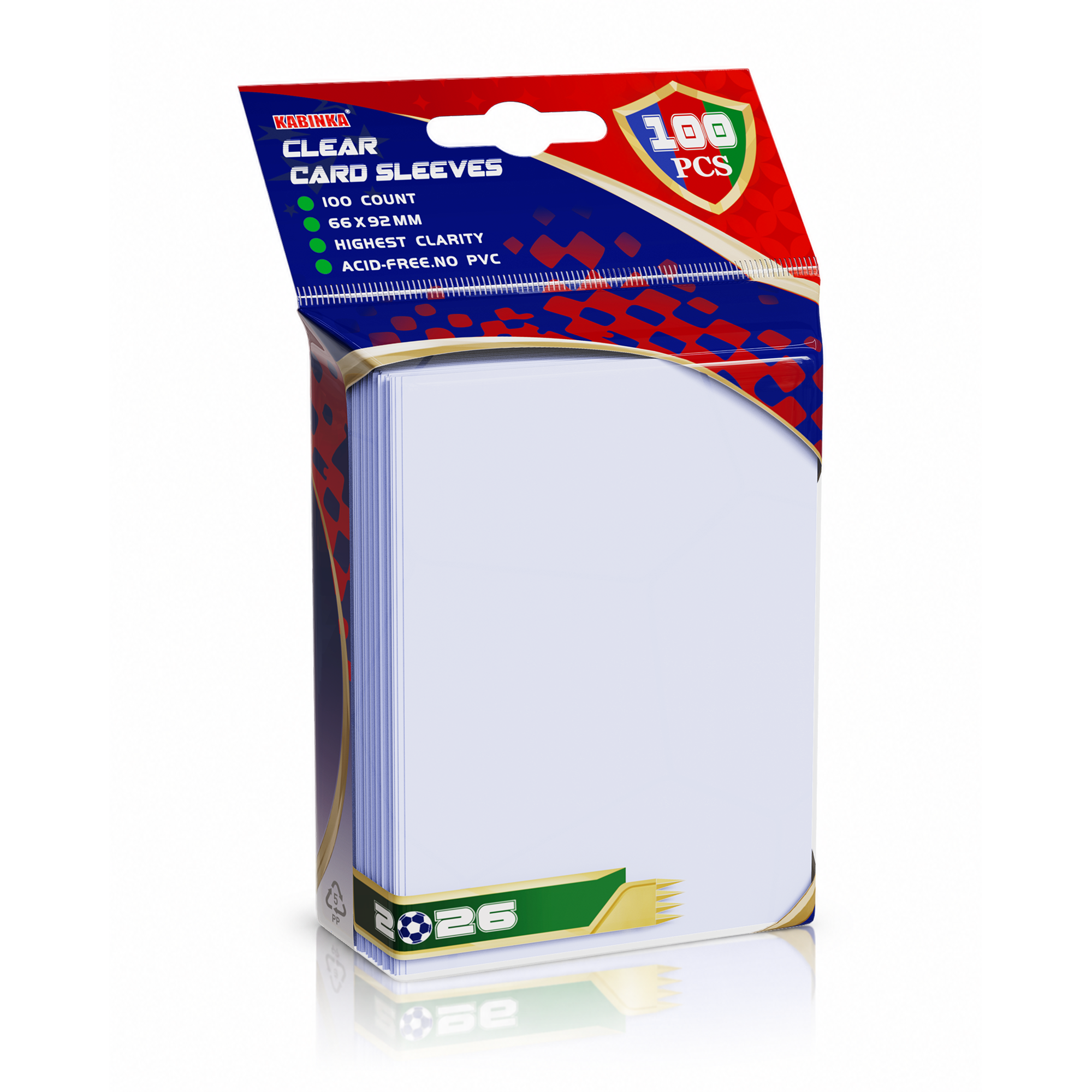 Kabinka 100 Count Card Sleeves, Penny Soft Sleeves for Trading Cards