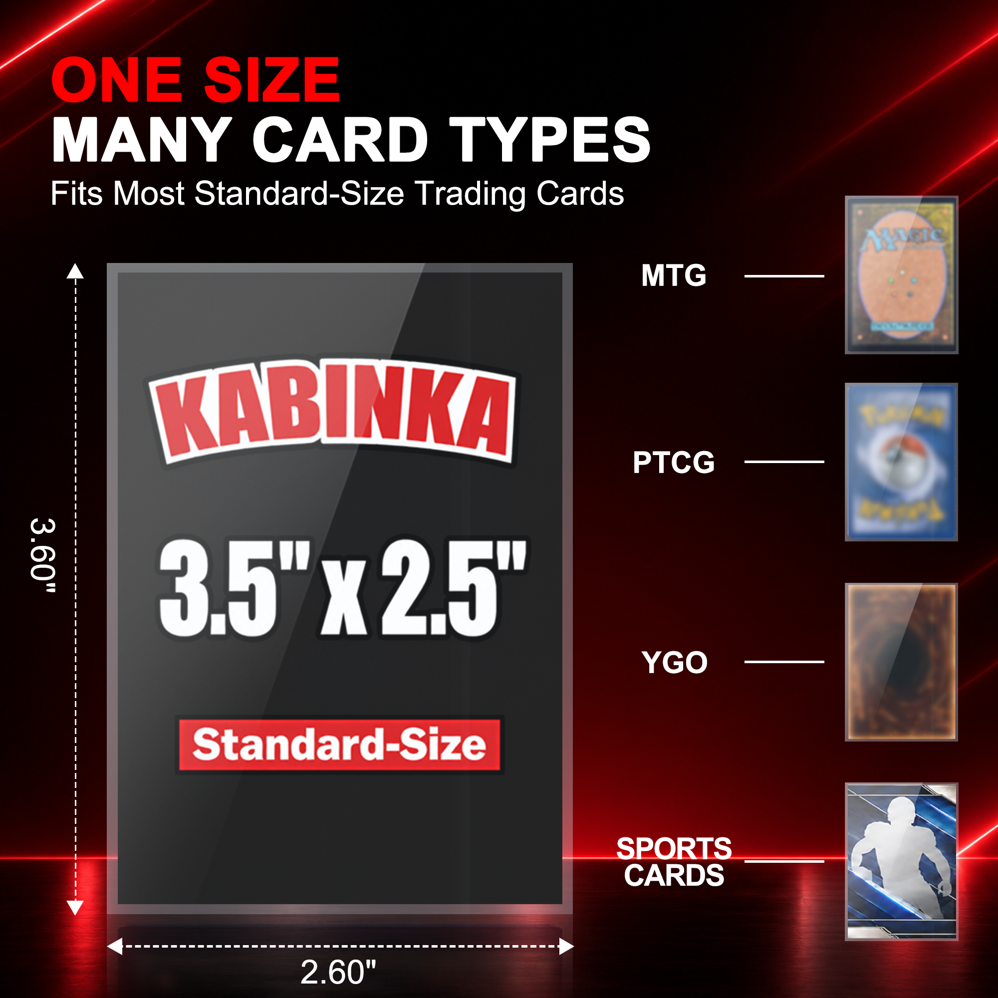 Kabinka 100 Count Card Sleeves, Penny Soft Sleeves for Trading Cards