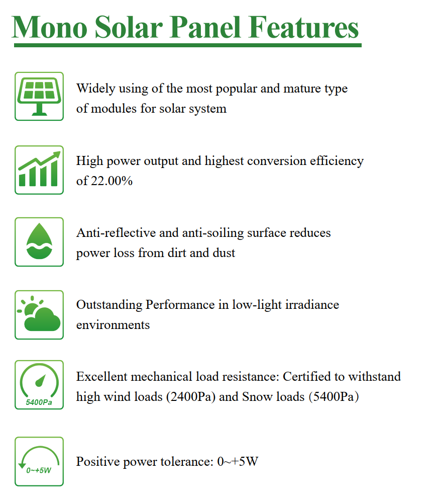 Mono Solar Panel N Type Full Black Module 108 Cells 410W-430W