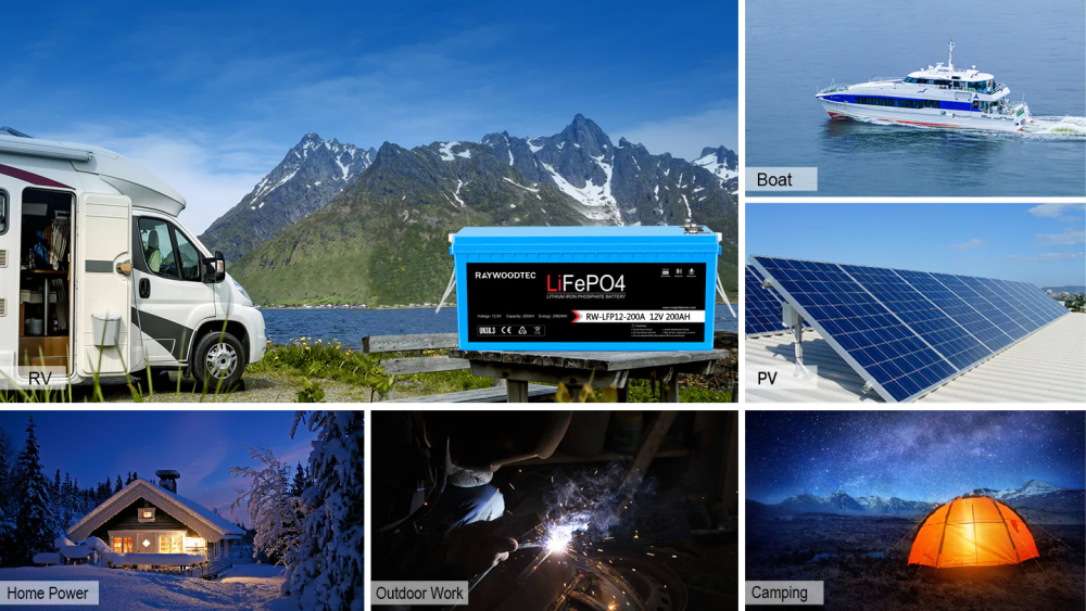 12V 200Ah LiFePo4 Deep Cycle Lithium Battery Bluetooth / Self-Heating / IP65