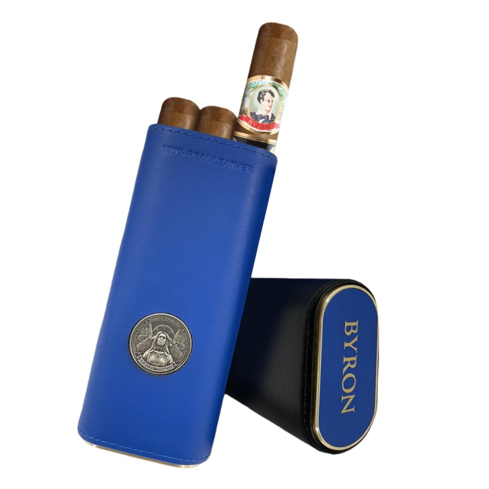 Byron Pure Leather Cigar Box 拜伦 纯皮革 三支装 雪茄盒
