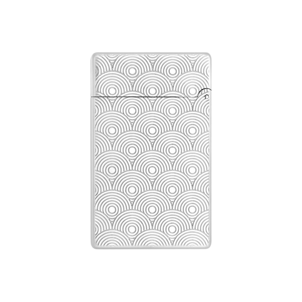 S.T.DUPONT 都彭 INITIAL 轻朗声系列 立体海浪 银色 打火机 020844