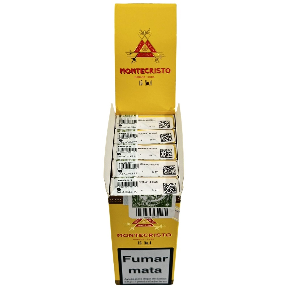 MONTECRISTOS No.4 15s 蒙特 四号纸盒 3支×5盒 15支/盒