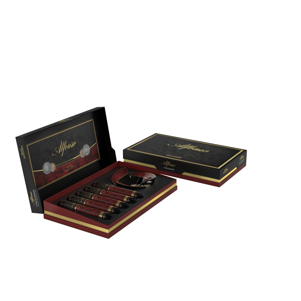 Alfonso Gran Selección Exclusivos with Ashtray 5s 阿方索 格兰系列 独家 铝管与烟灰缸礼盒装 5支/盒