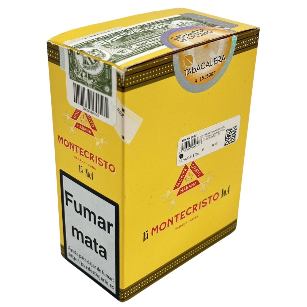 MONTECRISTOS No.4 15s 蒙特 四号纸盒 3支×5盒 15支/盒
