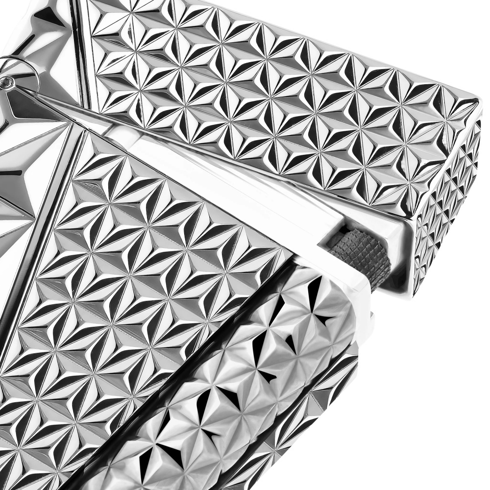 S.T.DUPONT 都彭 Ligne2 朗声系列 火焰菱纹 银色 打火机 C16645