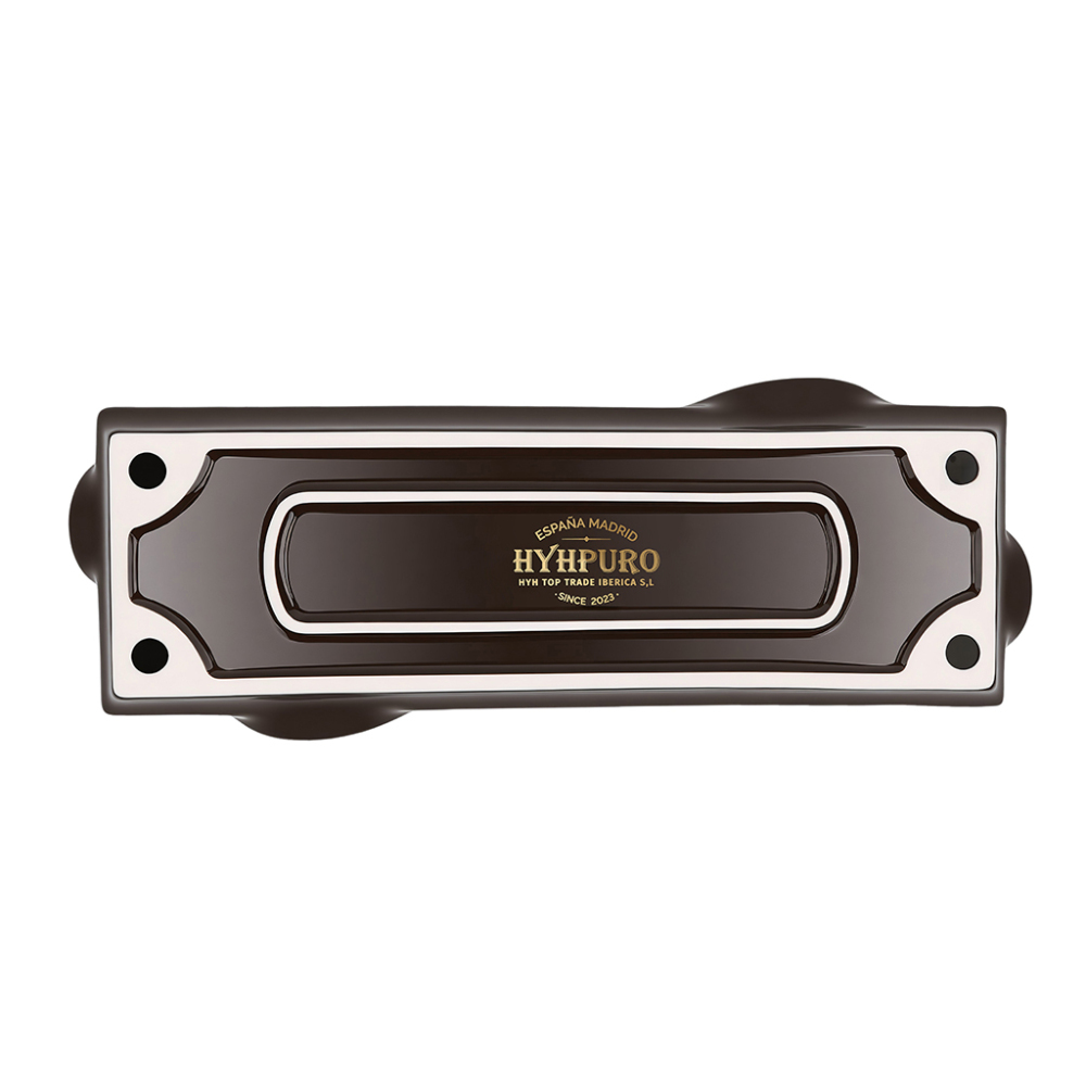 HYHPURO定制陶瓷烟灰缸 四人位 长方型 咖啡棕烫金(随单附送优惠券)
