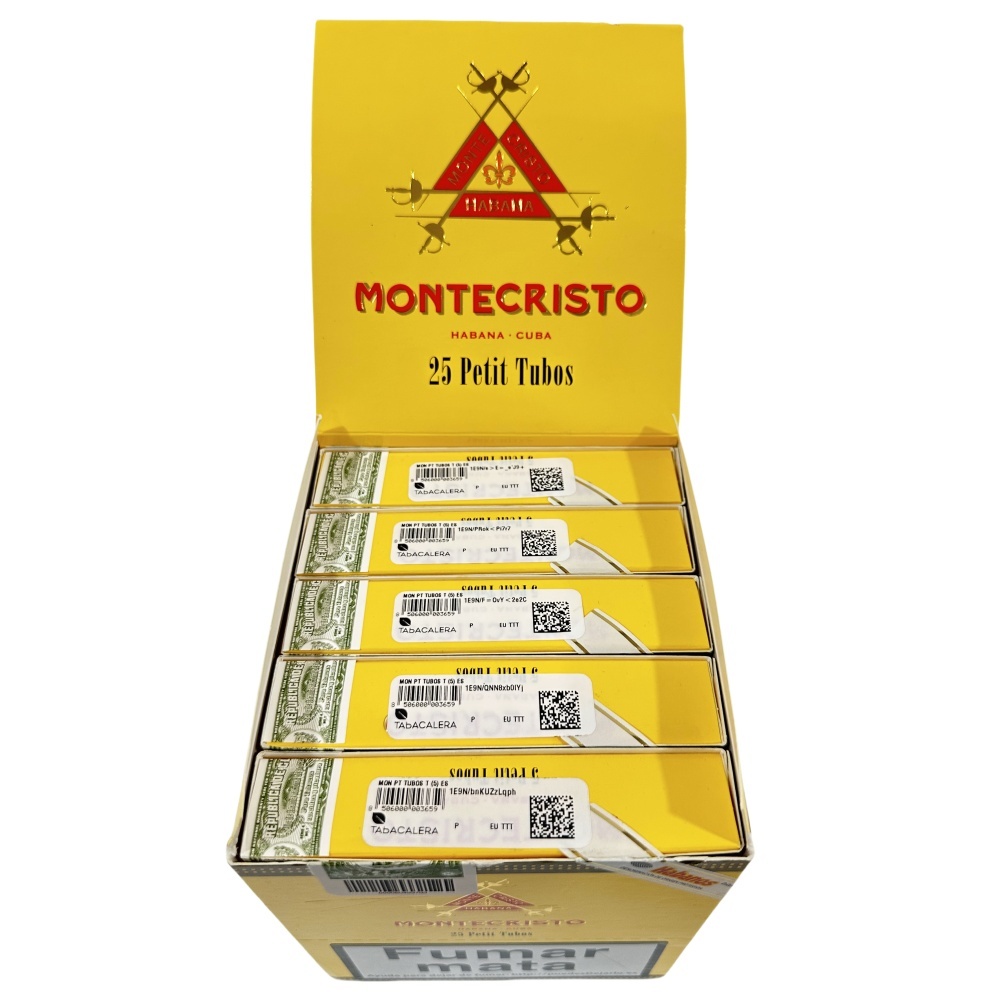 MONTECRISTOS PETIT TUBO 25s 蒙特 小铝管纸盒5支×5盒 25支/盒（澳门）
