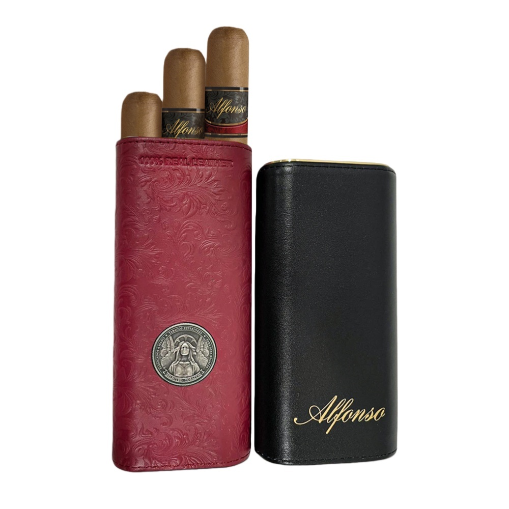 Alfonso Gran Seleccion Pure Leather Cigar Box 阿方索 格兰系列 纯皮 三支装 雪茄盒