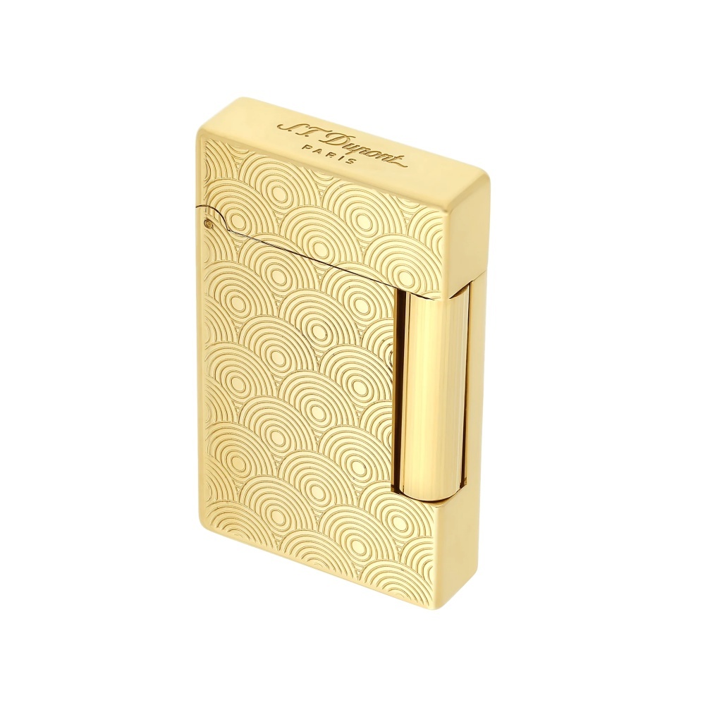 S.T.DUPONT 都彭 INITIAL 轻朗声系列 立体海浪 金色 打火机 020845