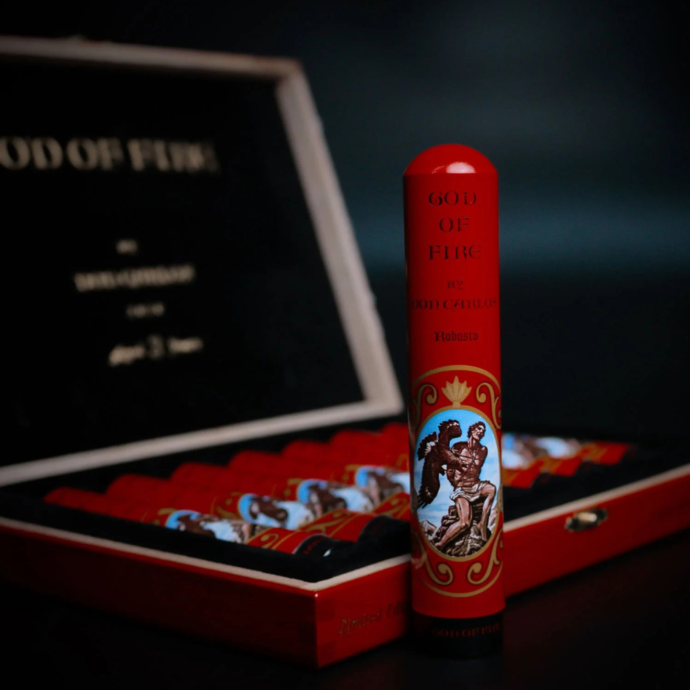 God of Fire by Don Carlos Robusto Tubo 8s 火神 唐卡洛斯 罗布图铝管 8支/盒