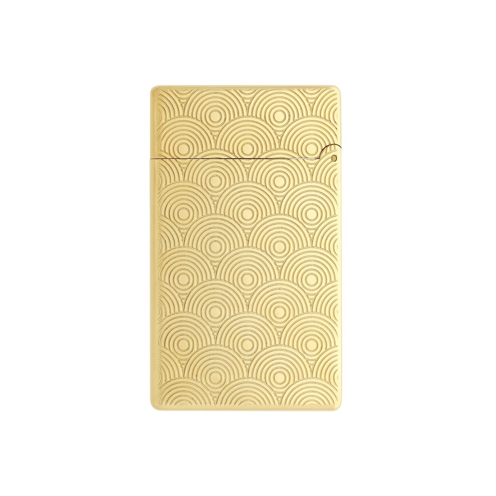 S.T.DUPONT 都彭 INITIAL 轻朗声系列 立体海浪 金色 打火机 020845