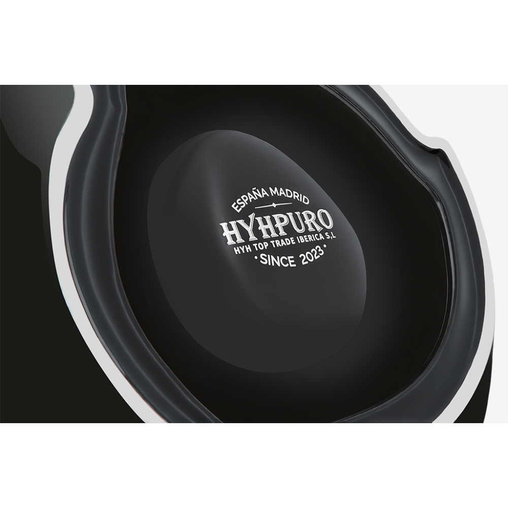 HYHPURO定制陶瓷烟灰缸 三人位 环绕圆型 水墨黑(随单附送优惠券)