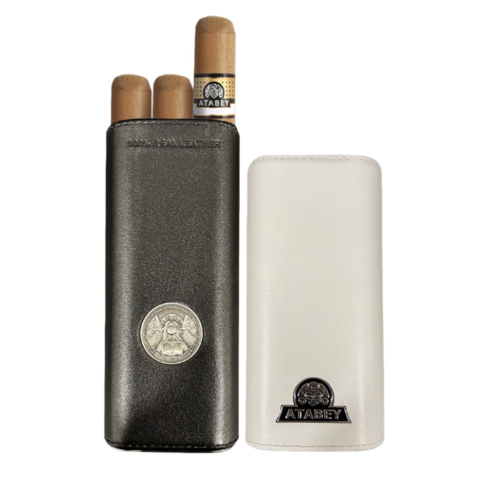 Atabey Pure Leather Cigar Box 阿塔贝 纯皮革 三支装 雪茄盒