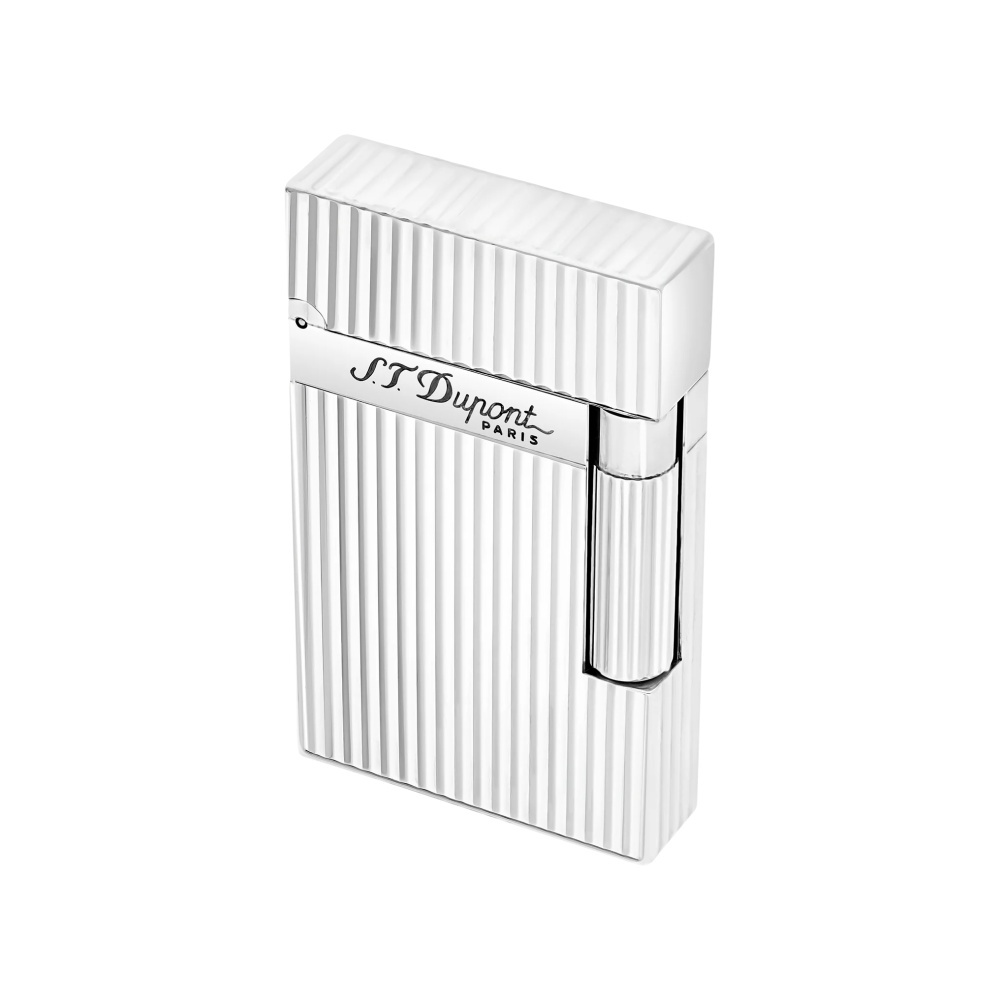 S.T.DUPONT 都彭 经典 LIGNE2 朗声系列 竖纹 银色 打火机 016817