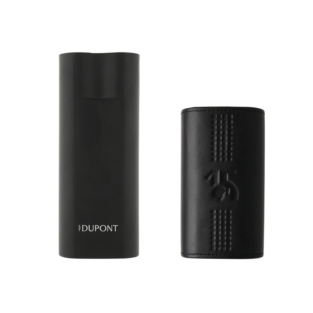S.T.DUPONT 都彭 高希霸 贝伊可联名 皮革 黑色 凹面压花 两支装 便携雪茄盒 183203