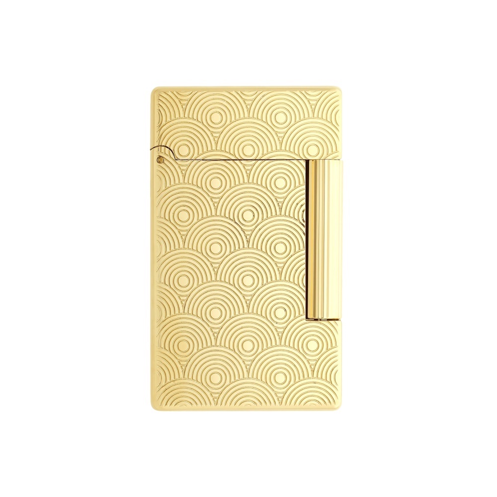 S.T.DUPONT 都彭 INITIAL 轻朗声系列 立体海浪 金色 打火机 020845