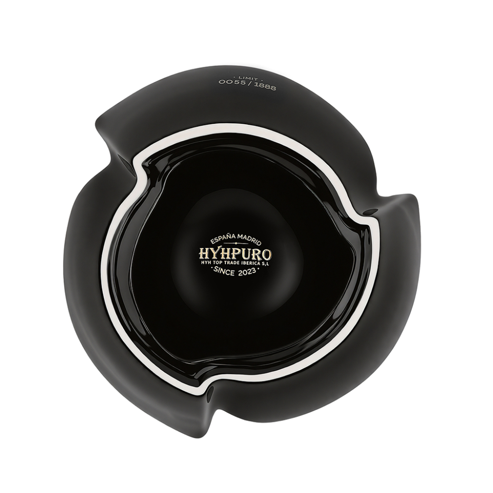 HYHPURO定制陶瓷烟灰缸 三人位 环绕圆型 水墨黑(随单附送优惠券)