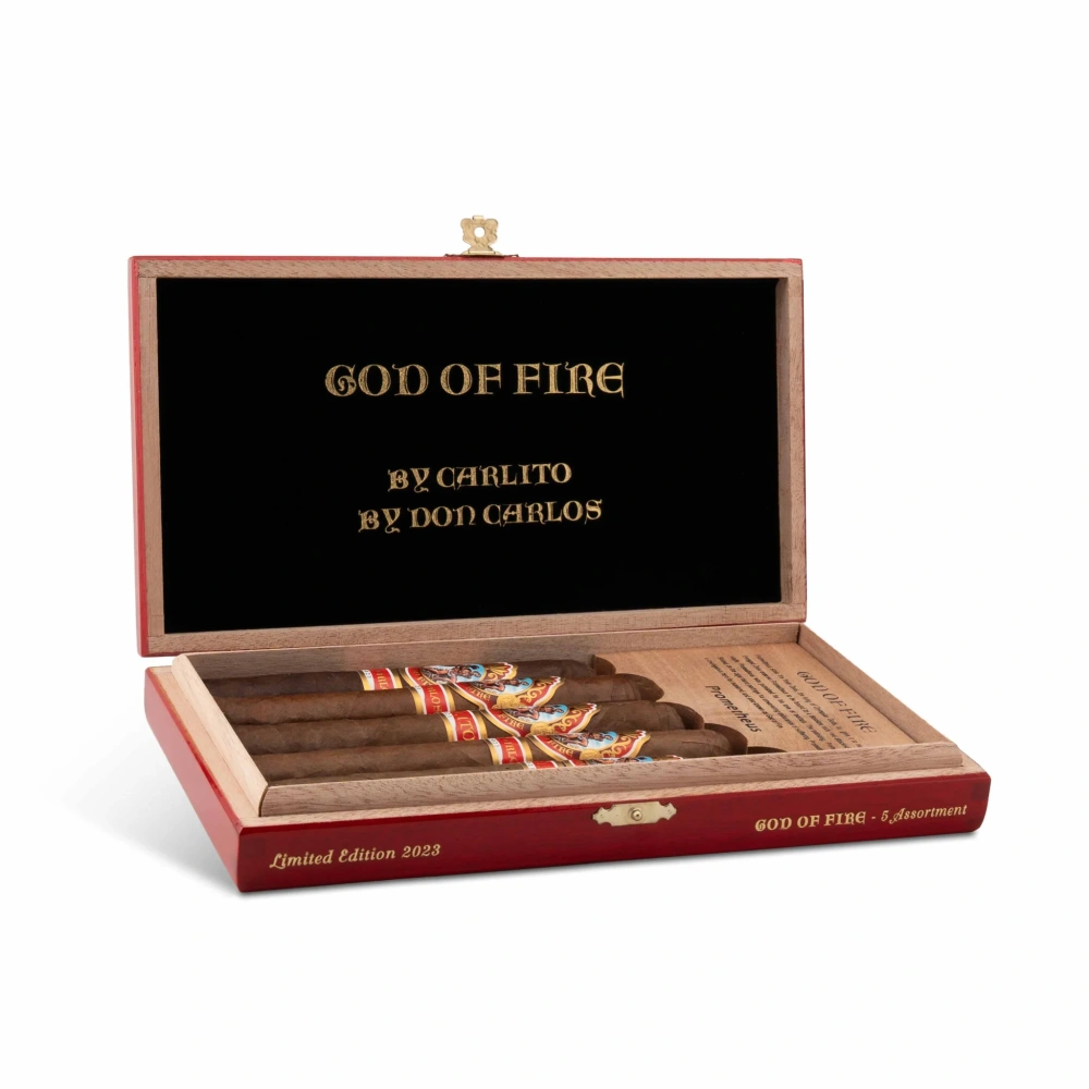 God of Fire by Carlito and by Don Carlos Assortment 5s 火神 唐卡洛斯及卡利托 样盒 5支/盒