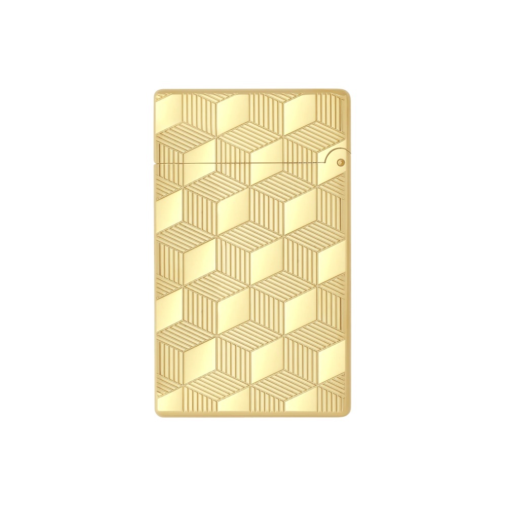 S.T.DUPONT 都彭 INITIAL 轻朗声系列 立体方块 金色 打火机 020841