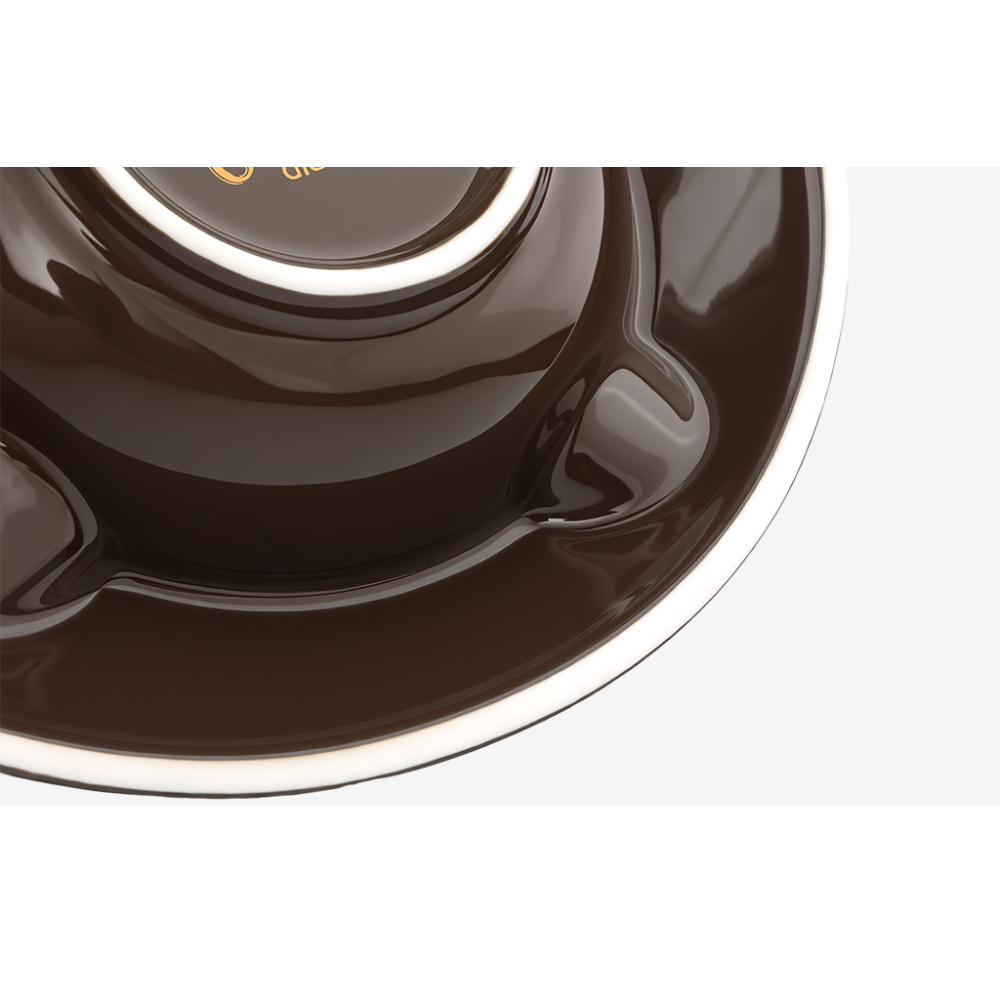 HYHPURO定制陶瓷烟灰缸 四人位 镂空底圆型 咖啡棕烫金(随单附送优惠券)