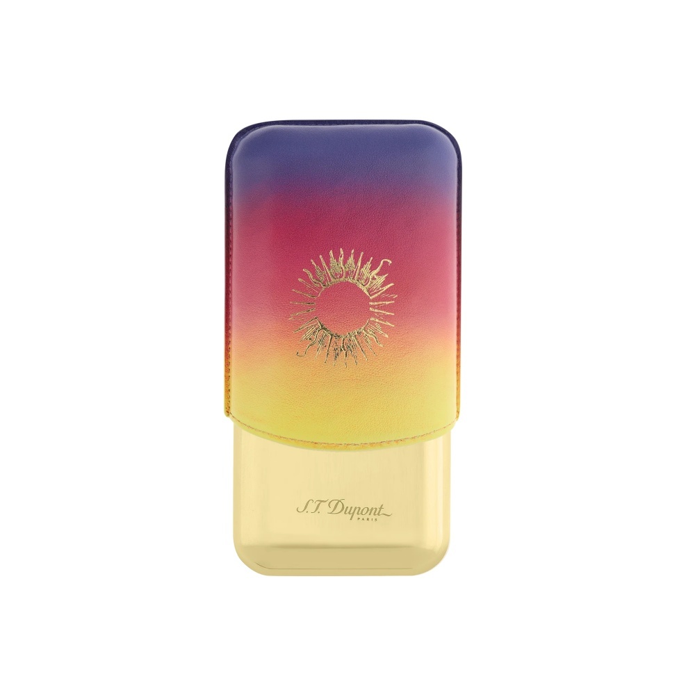 S.T.DUPONT 都彭 蒙特联名款 皮革 晨曦之光 3支装 便捷雪茄盒 183034