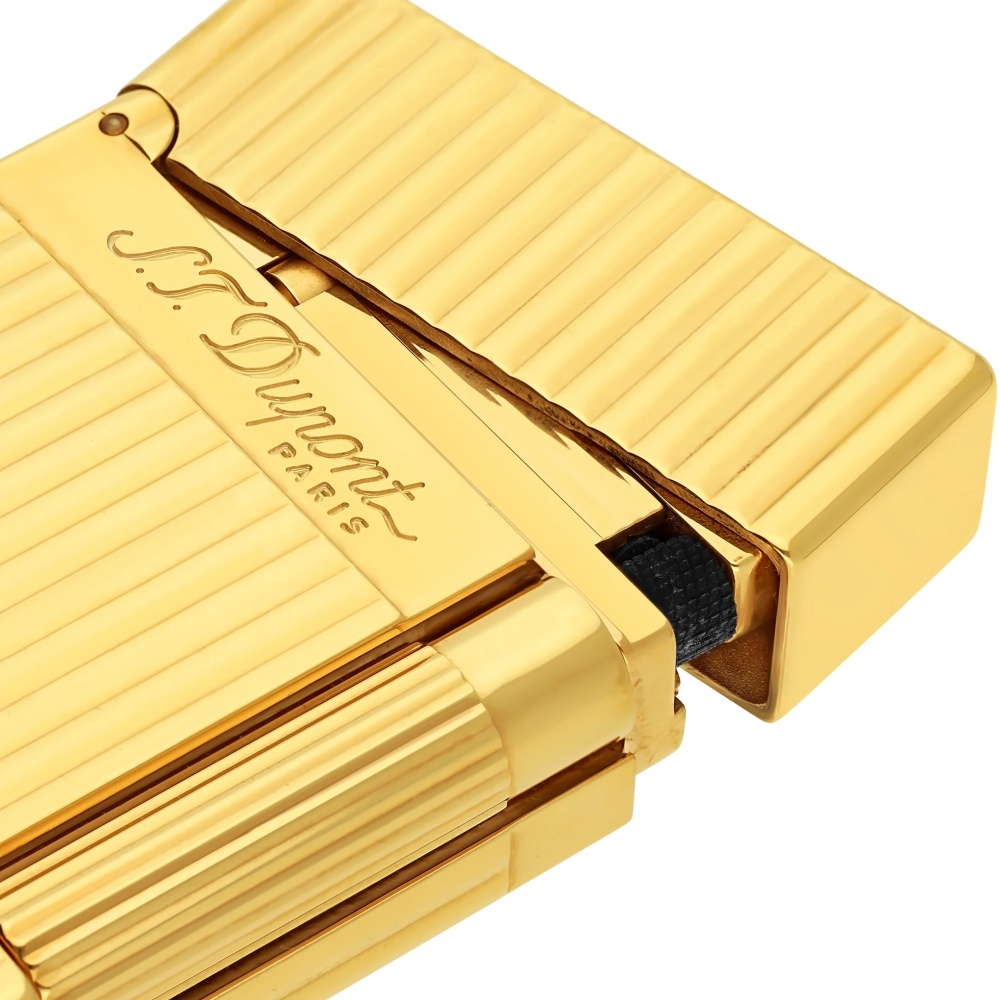 S.T.DUPONT 都彭 经典 LIGNE2 朗声系列 竖纹 金色 打火机 016827