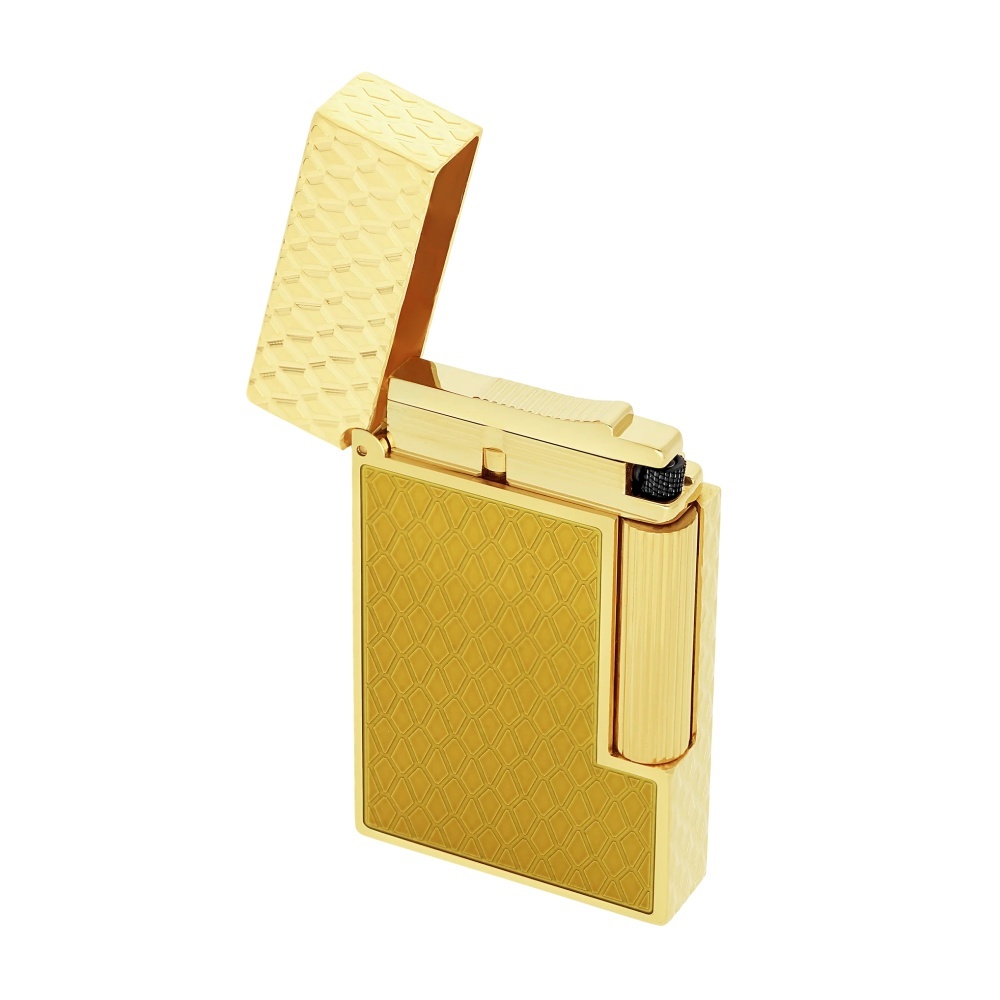 S.T.DUPONT 都彭 LIGNE2 朗声系列 金色玑镂工艺 蜜蜂色 打火机（C16630）