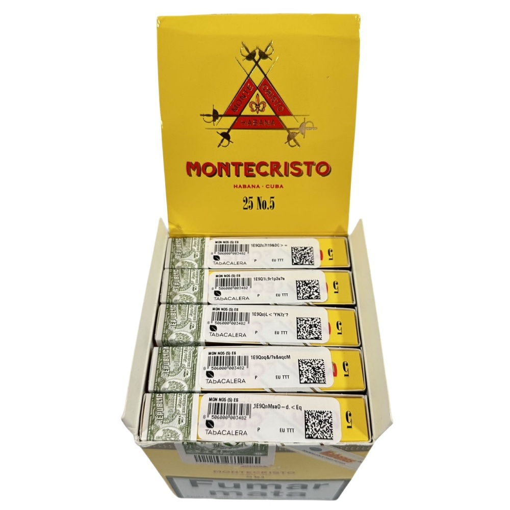 MONTECRISTOS No.5 25s 蒙特 五号纸盒5支×5盒 25支/盒