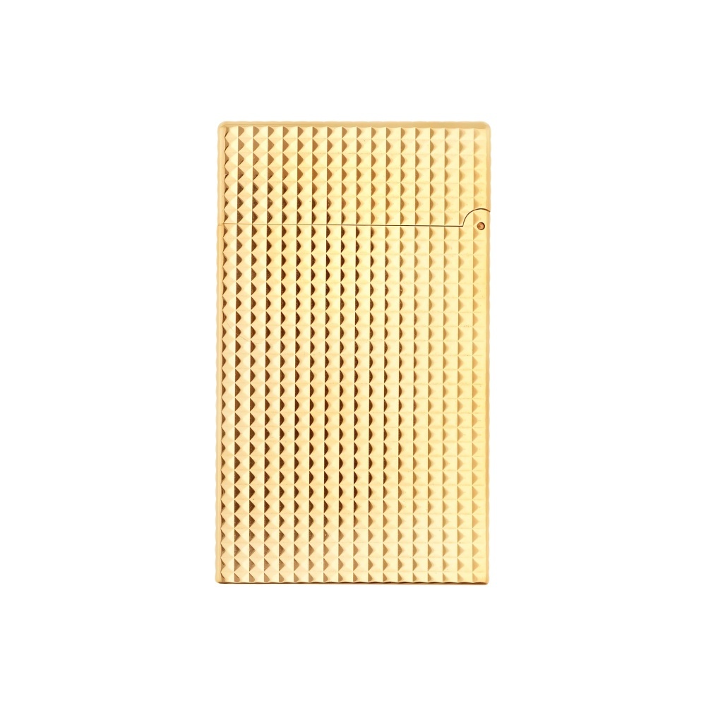 S.T.DUPONT 都彭 Le Grand 格兰德系列 钻石菱纹 双火焰 金色 打火机 C23009