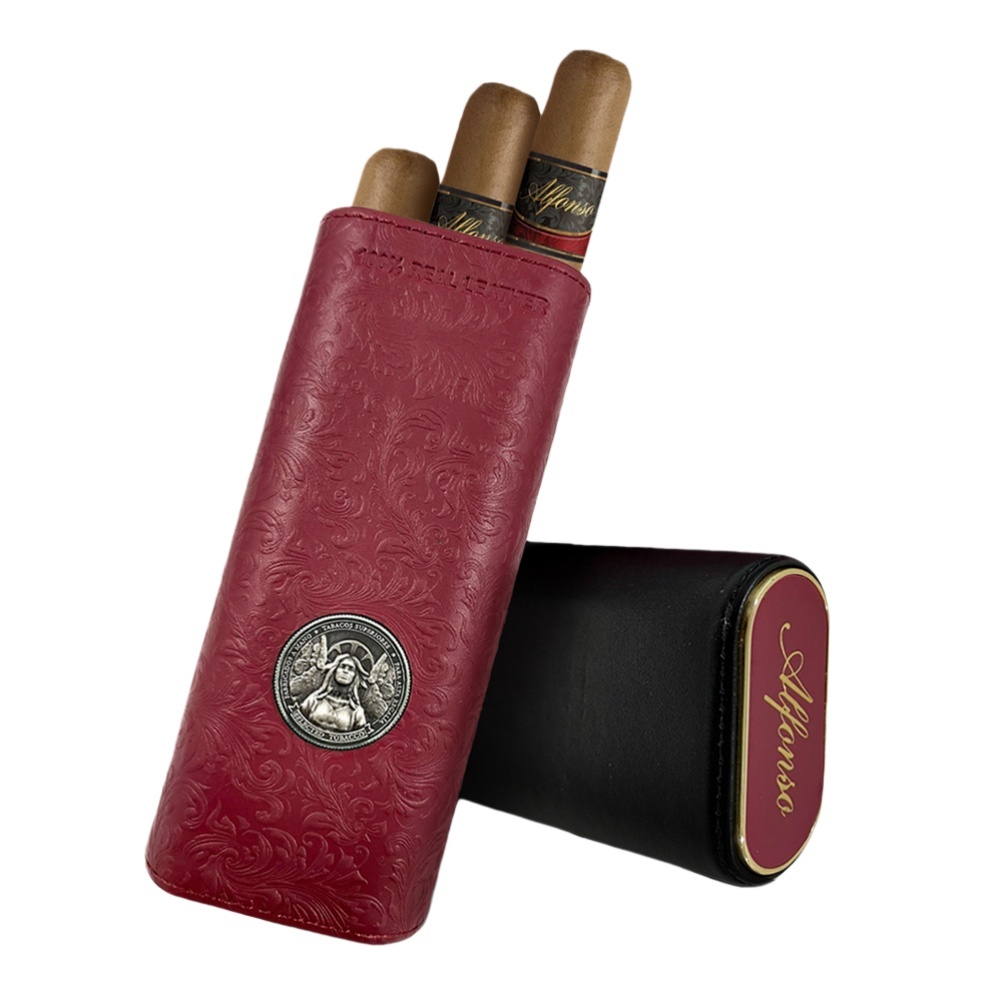 Alfonso Gran Seleccion Pure Leather Cigar Box 阿方索 格兰系列 纯皮 三支装 雪茄盒