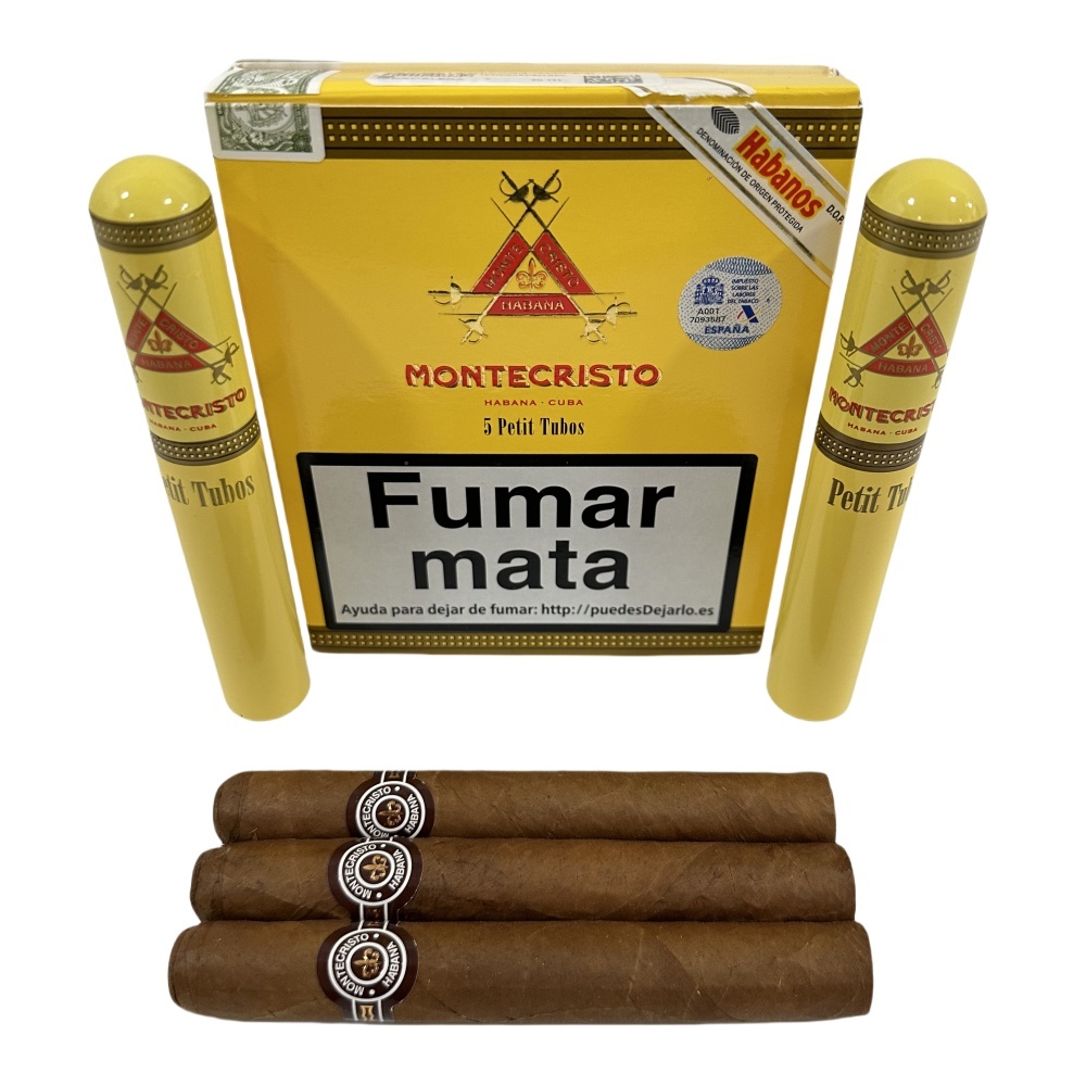 MONTECRISTOS PETIT TUBO 25s 蒙特 小铝管纸盒5支×5盒 25支/盒（澳门）