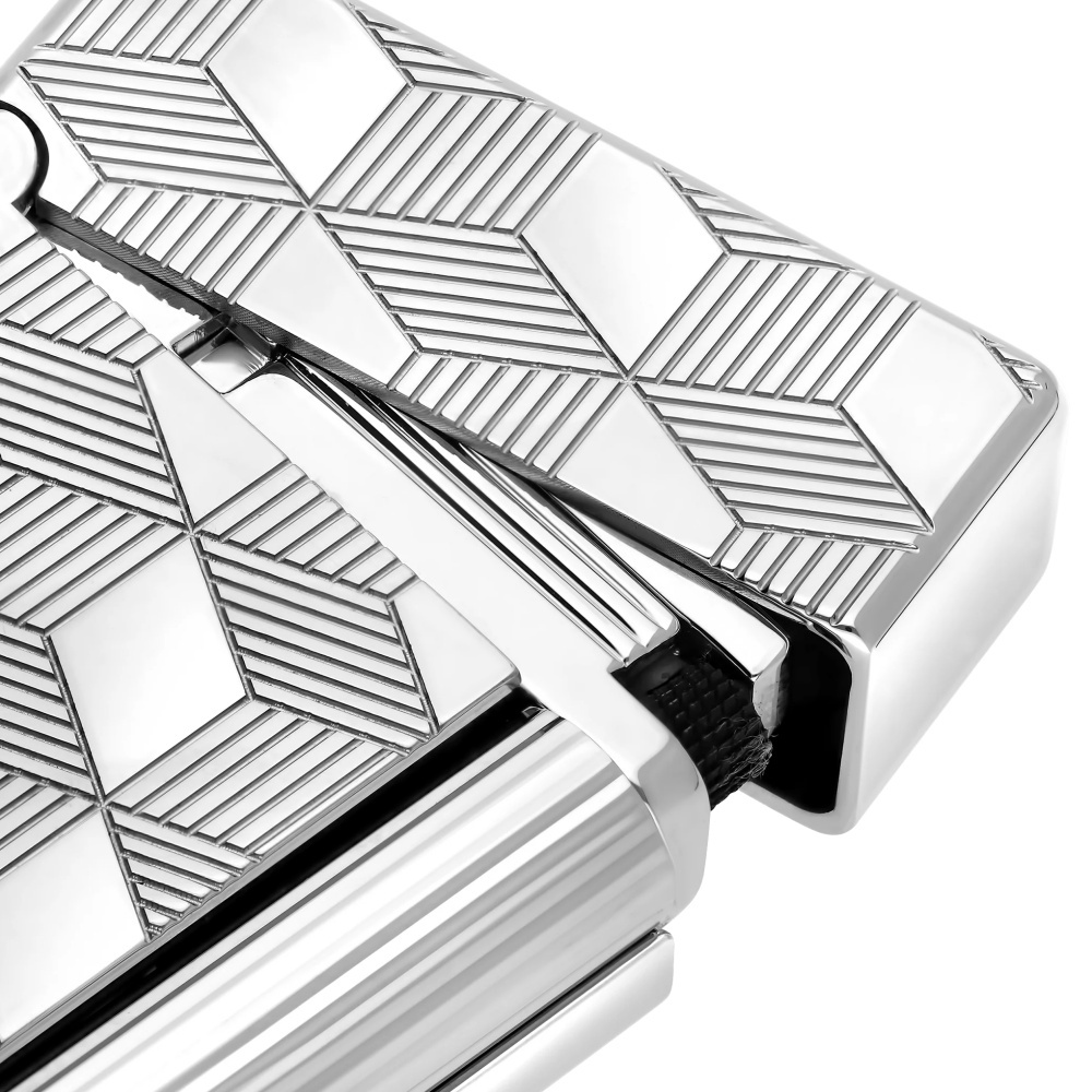 S.T.DUPONT 都彭 INITIAL 轻朗声系列 立体方块 银色 打火机 020840