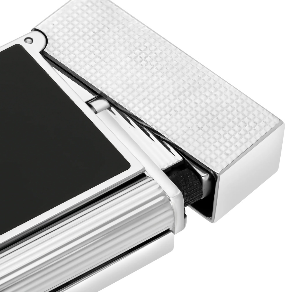 S.T.DUPONT 都彭 经典 Ligne2 朗声系列 黑银 打火机 C16602