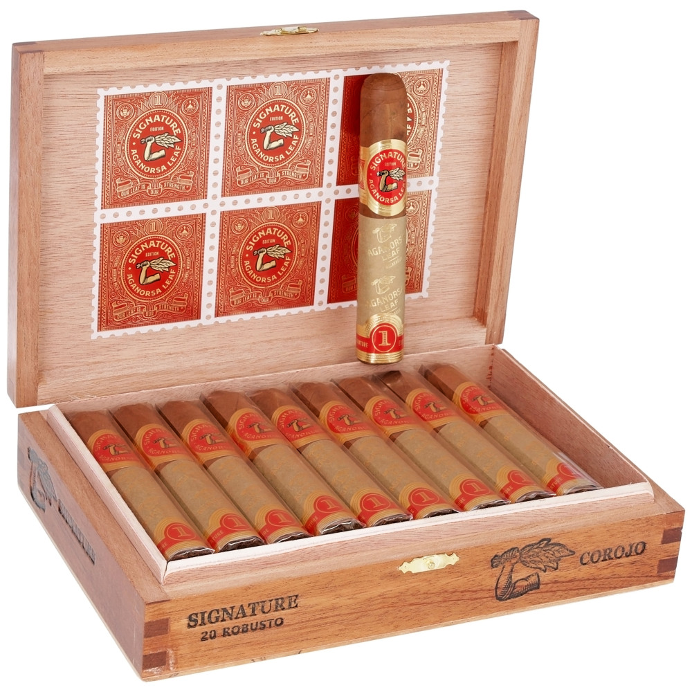 Aganorsa Leaf Signature Selection Robusto 20s 紫檀叶 签名精选烟叶 罗布图 20支/盒