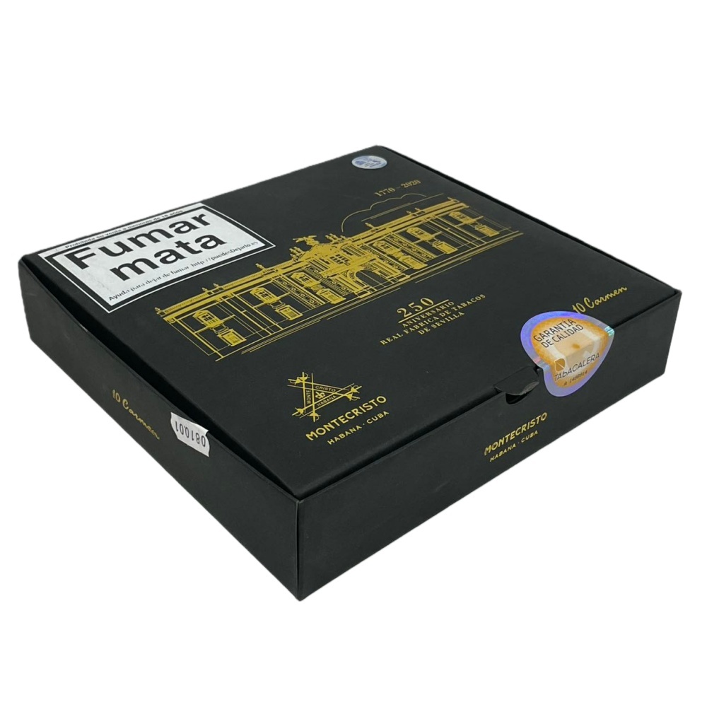 MONTECRISTO Carmen 250 Aniversario Real Fábrica de Tabacos de Sevilla 10s 蒙特卡门 塞维利亚皇家烟草厂 250周年纪念 10支/盒