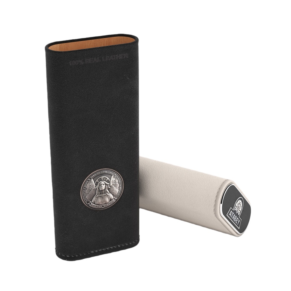 Atabey Pure Leather Cigar Box 阿塔贝 纯皮革 三支装 雪茄盒