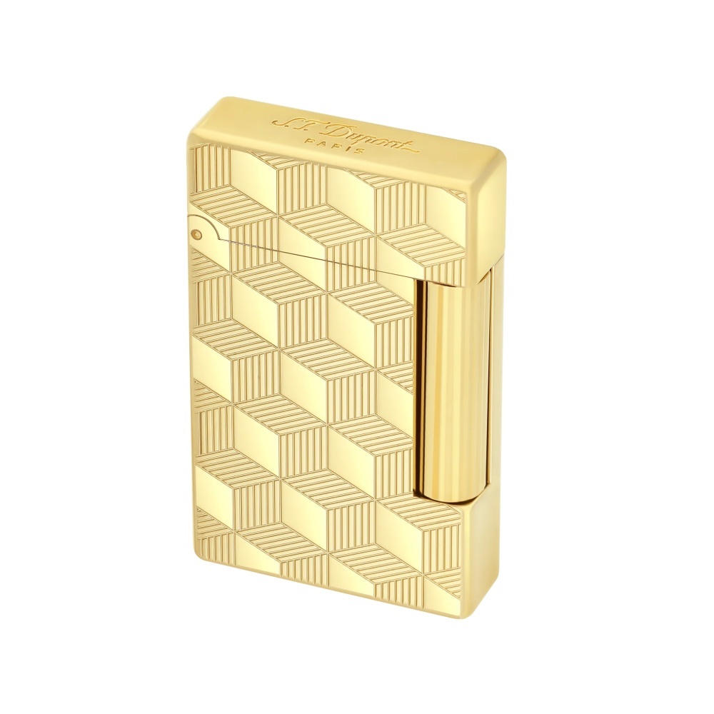 S.T.DUPONT 都彭 INITIAL 轻朗声系列 立体方块 金色 打火机 020841
