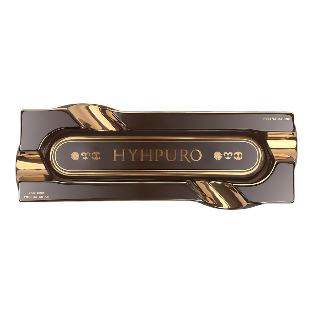 HYHPURO定制陶瓷烟灰缸 四人位 长方型 咖啡棕烫金(随单附送优惠券)