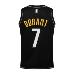 NBA City Edition Nets Black No. 7 (Hot Pressed)