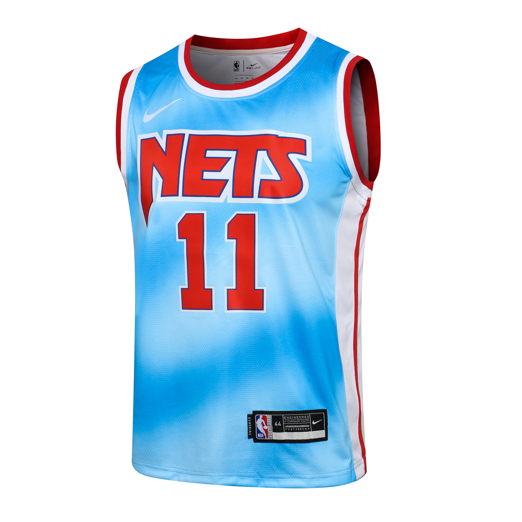 NBA Round Neck Nets Blue No. 11 (Hot Pressed)