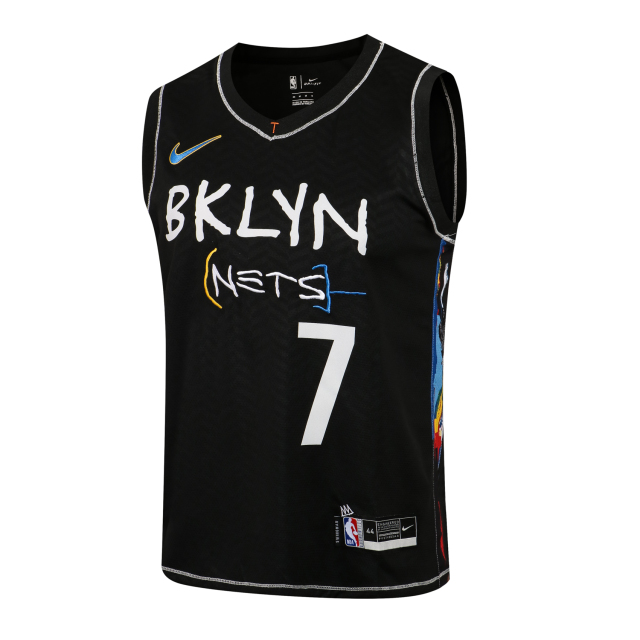 NBA City Edition Nets Black No. 7 (Hot Pressed)