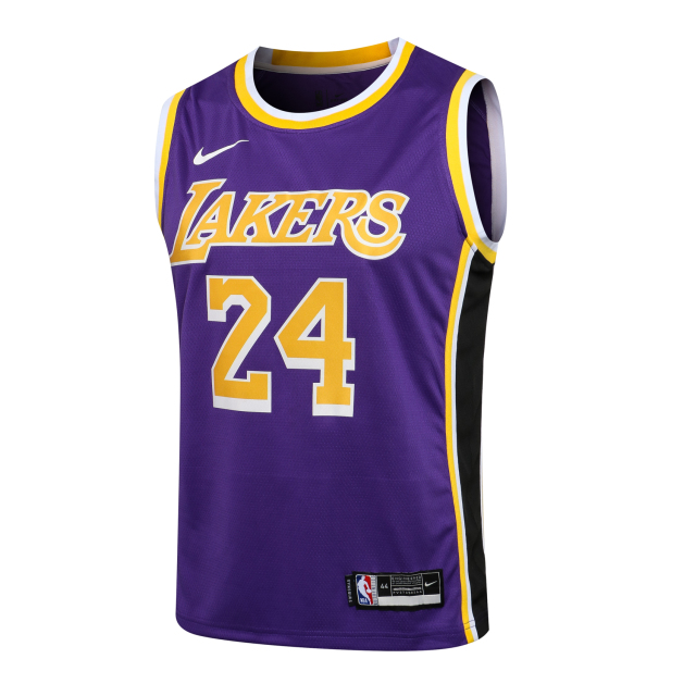 NBA Lakers Crew Neck Purple No. 24 (Hot Pressed)