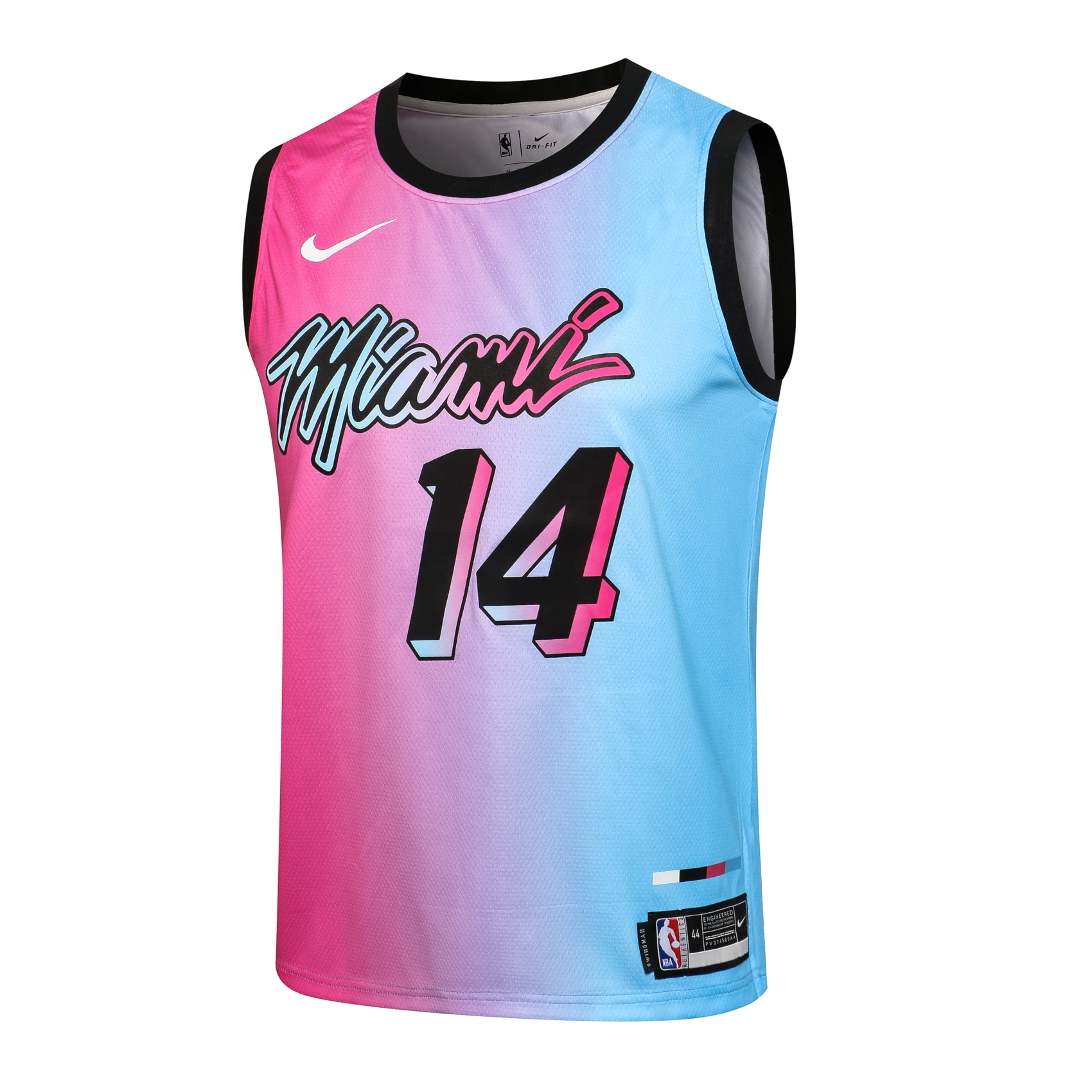 NBA Heat Round Neck Pink No. 14 (Hot Pressed)