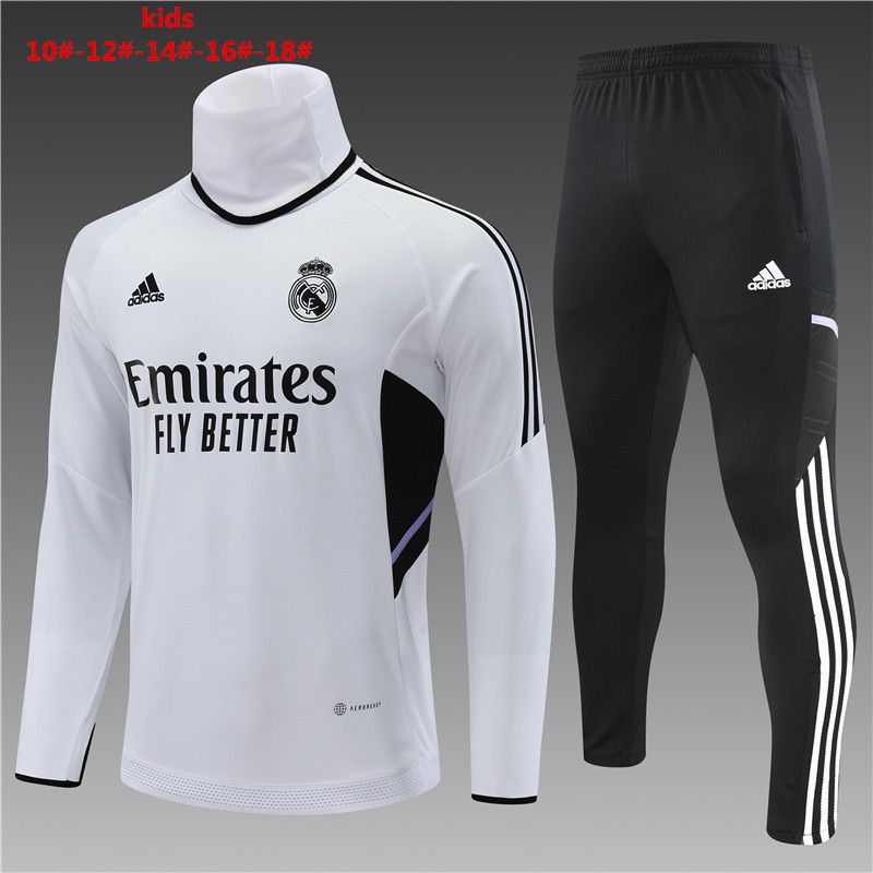Children 2223 Real Madrid White [High Collar Style]