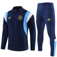 23-24 long pull-up jacket Manchengbao blue [color scheme]
