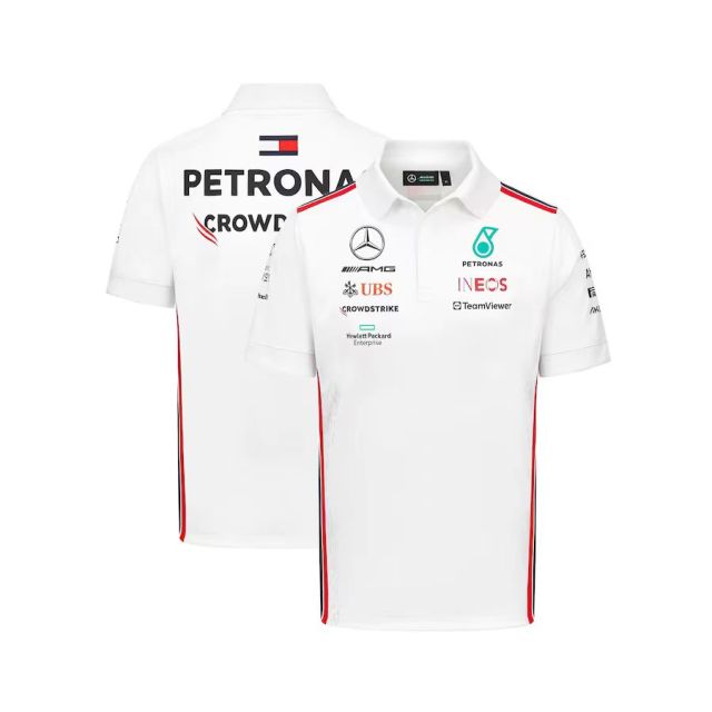 2023F1 Mercedes T White S-5XL